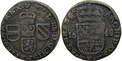 World Coins - Coin, Spanish Netherlands, Philippe IV, Liard, Oord, 1648, Brussels,