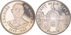World Coins - France, Medal, Les Présidents de la République, Charles De Gaulle, Politics