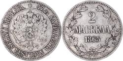 World Coins - Coin, Finland, Alexander II, 2 Markkaa, 1865, Helsinki, , Silver