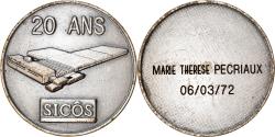 World Coins - France, Medal, Biochimie, SICÔS, Business & industry, 1972, , Silvered