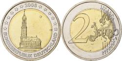 World Coins - Germany, 2 Euro, Cathédrale de Hambourg, 2008, Munich, Bi-Metallic,