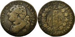 World Coins - Coin, France, 12 deniers français, 12 Deniers, 1792, Strasbourg,