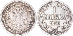 World Coins - Coin, Finland, Alexander II, Markka, 1866, Helsinki, , Silver, KM:3.1