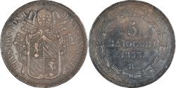 World Coins - Coin, ITALIAN STATES, PAPAL STATES, Pius IX, 5 Baiocchi, 1853, Roma,