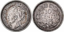 World Coins - Netherlands, Wilhelmina I, 10 Cents, 1935, Silver, , KM:145