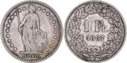 World Coins - Coin, Switzerland, Franc, 1887, Bern, , Silver, KM:24