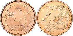 World Coins - Estonia, 2 Euro Cent, BU, 2011, Vantaa, Copper Plated Steel,