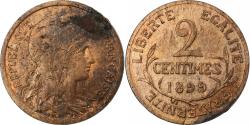 World Coins - France, 2 Centimes, Daniel-Dupuis, 1899, Paris, Bronze, , Gadoury:107