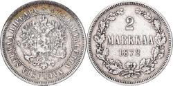World Coins - Coin, Finland, Alexander II, 2 Markkaa, 1872, Helsinki, , Silver