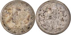 World Coins - Coin, Netherlands, Wilhelmina I, 25 Cents, 1917, , Silver, KM:146