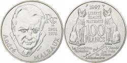 World Coins - France, 100 Francs, André Malraux, 1997, MDP, Silver, , Gadoury:954