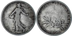 World Coins - Coin, France, Semeuse, Franc, 1898, Paris, , Silver, KM:844.1