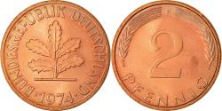 World Coins - Coin, GERMANY - FEDERAL REPUBLIC, 2 Pfennig, 1974, Stuttgart, , Copper