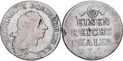 World Coins - German States, Frederik II, 1/6 Thaler, 1765, Wroclaw, Silver,