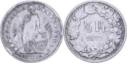 World Coins - Switzerland, 1/2 Franc, 1877, Bern, Silver, , KM:23
