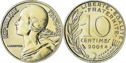 World Coins - France, Marianne, 10 Centimes, 2001, Paris, Série FDC.BU,