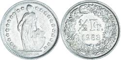 World Coins - Coin, Switzerland, 1/2 Franc, 1963, Bern, , Silver, KM:23