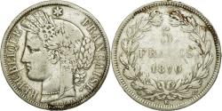 World Coins - Coin, France, Cérès, 5 Francs, 1870, Bordeaux, , Silver, KM:818.2