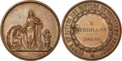 World Coins - France, Medal, Quête en Faveur des Pauvres, Paris, 1865, Caqué,