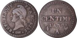 World Coins - Coin, France, Dupré, Centime, AN 7, Paris, , Bronze, KM:646