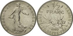 World Coins - Coin, France, Semeuse, 1/2 Franc, 1980, Paris, , Nickel, KM:931.1