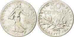 World Coins - Coin, France, Semeuse, 50 Centimes, 1905, Paris, , Silver, KM:854