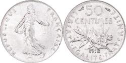 World Coins - Coin, France, Semeuse, 50 Centimes, 1912, Paris, , Silver, KM:854
