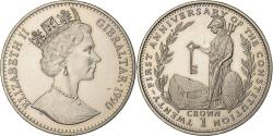 World Coins - Gibraltar, Elizabeth II, Crown, 1990, Copper-nickel, , KM:40
