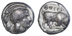 Ancient Coins - Coin, Lucania, Stater, ca. 443-400 BC, Thourioi, , Silver, HN