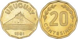 World Coins - Coin, Uruguay, 20 Centesimos, 1981, Santiago, , Aluminum-Bronze, KM:67
