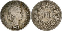World Coins - Coin, Switzerland, 10 Rappen, 1901, Bern, , Copper-nickel, KM:27
