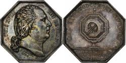World Coins - France, Token, Louis XVIII, Compagnie des Notaires de Paris, 1820, Silver