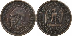 World Coins - France, Napoleon III, Module de 5 Centimes, 1870, Paris, Satirique, Bronze