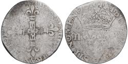 World Coins - Coin, France, Henri III, 1/4 Ecu, , Silver, Gadoury:494