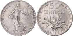 World Coins - Coin, France, Semeuse, 50 Centimes, 1912, , Silver, Gadoury:420