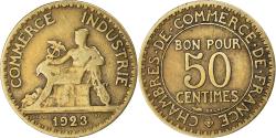 World Coins - Coin, France, Chambre de commerce, 50 Centimes, 1923, Paris,