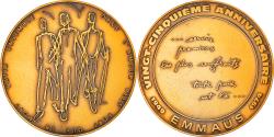 World Coins - France, Medal, Emmaüs, 25 Ans, Society, 1974, Gid, , Bronze