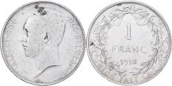 World Coins - Belgium, Albert I, Franc, 1912, Brussels, Silver, , KM:72