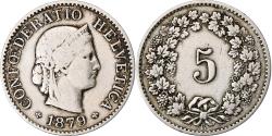 World Coins - Switzerland, 5 Rappen, Libertas, 1879, Bern, Copper-nickel, , KM:26