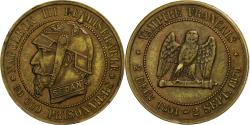 World Coins - France, Napoleon III, 5 Centimes, 1870, Paris, Satirique, Bronze,