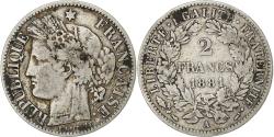 World Coins - Coin, France, Cérès, 2 Francs, 1881, Paris, , Silver, KM:817.1