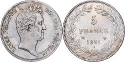 World Coins - France, 5 Francs, Louis-Philippe, 1831, Marseilles, Silver,