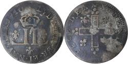 World Coins - France, Louis XIV, XXX Deniers aux 2 L couronnés, 1710, , Billon