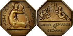 World Coins - France, Token, Caisse d'Épargne de Sézanne, Bronze, Dammann,