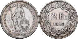 World Coins - Switzerland, 2 Francs, 1914, Bern, Silver, , KM:21