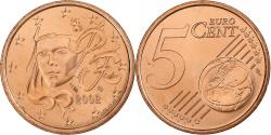 World Coins - France, 5 Euro Cent, BU, 2002, MDP, Copper Plated Steel, , KM:1284