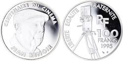 World Coins - Coin, France, Jean Renoir, Centenaire du Cinéma, 100 Francs, 1995, BE