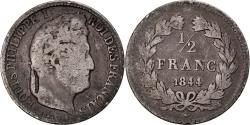 World Coins - Coin, France, Louis-Philippe, 1/2 Franc, 1844, Lille, , Silver