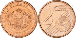 World Coins - Monaco, Rainier III, 2 Euro Cent, 2001, Paris, , Copper Plated Steel