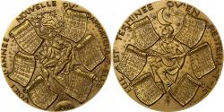 World Coins - France, Medal, Calendrier, Arlequin et Pierrot, 1978, Bronze,